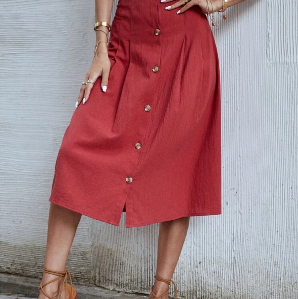 Pink Midi Skirt. FREE SHIPPING!!